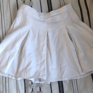 White tennis skirt